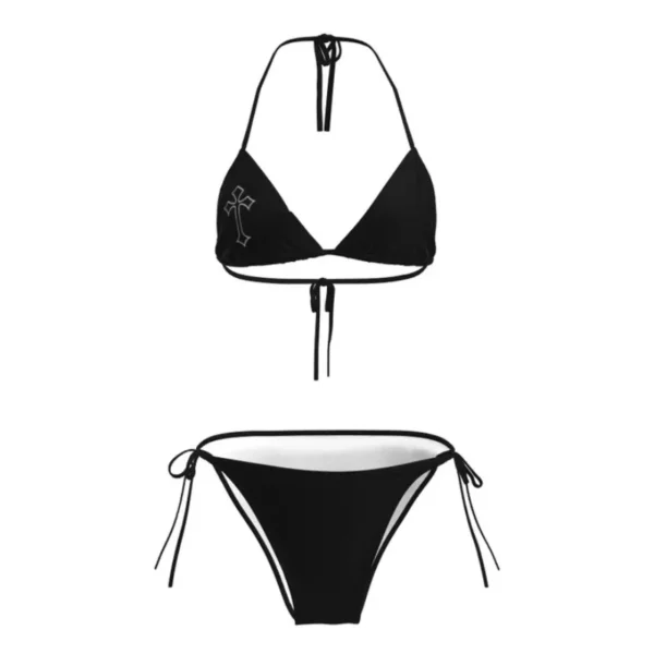 Y2K Millennium Punk Subculture Women's Sexy Bikini Set Summer American Retro Gothic Strap Hanging Neck Swimsuit Bra emo – Image 3
