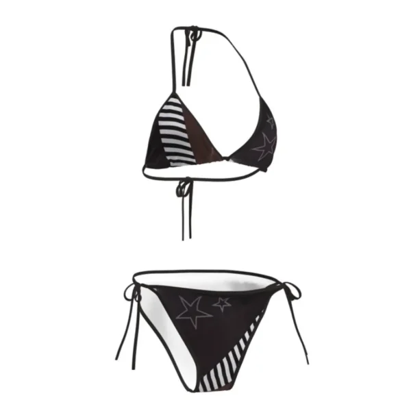 Y2K Millennium Punk Subculture Women's Sexy Bikini Set Summer American Retro Gothic Strap Hanging Neck Swimsuit Bra emo – Image 6